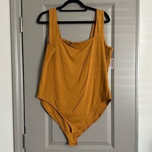Old Navy Mustard Bodysuit 2X NWT